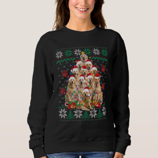 Golden Retriever kerstboom Light Ugly Sweater