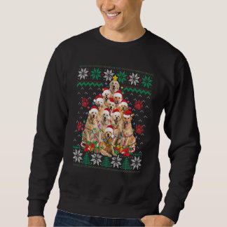 Golden Retriever kerstboom Light Ugly Sweater