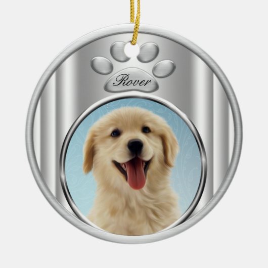 Golden Retriever Kerstboom Ornamenten (Voorkant)