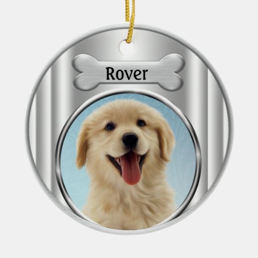 Golden Retriever Kerstboom Ornamenten (Voorkant)