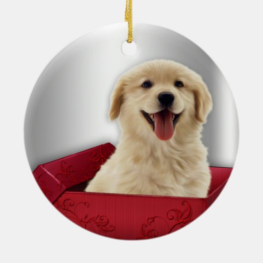 Golden Retriever Kerstboom Ornamenten (Achterkant)