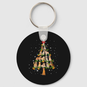 Golden Retriever Kerstboom Santa Funny Dog Lo Sleutelhanger