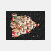 Golden Retriever kerstboomversier Xma Fleece Deken (Voorkant (Horizontaal))