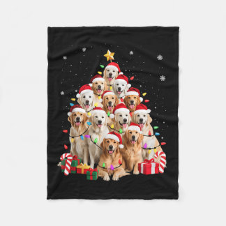 Golden Retriever kerstboomversier Xma Fleece Deken