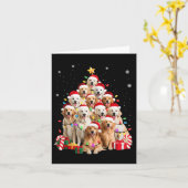 Golden Retriever kerstboomversier Xma Kaart (Gele Bloem)