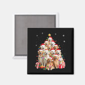 Golden Retriever kerstboomversier Xma Magneet (Voorkant / Achterkant)