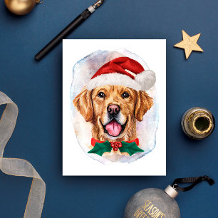Golden Retriever kerstcadeaus voor honden Feestdagenkaart