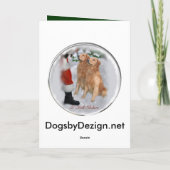 Golden Retriever kerstcadeautjes Feestdagen Kaart (Achterkant)