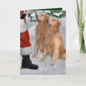 Golden Retriever kerstcadeautjes Feestdagen Kaart (Voorkant)