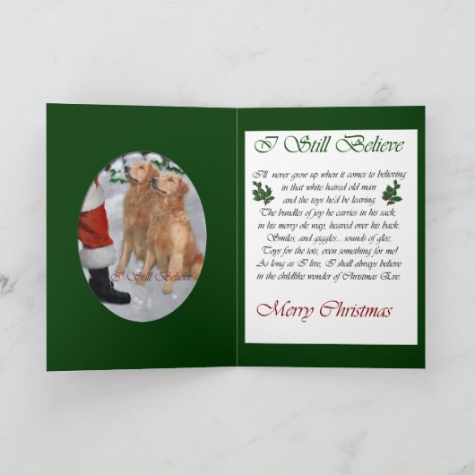 Golden Retriever kerstcadeautjes Feestdagen Kaart (Binnen)