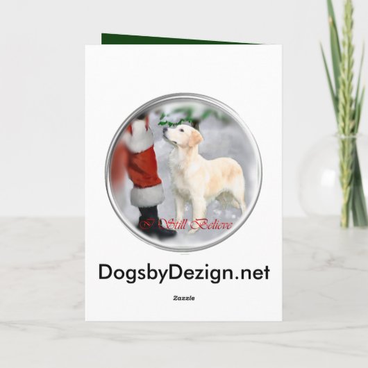 Golden Retriever kerstcadeautjes Feestdagen Kaart (Achterkant)