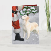 Golden Retriever kerstcadeautjes Feestdagen Kaart (Voorkant)