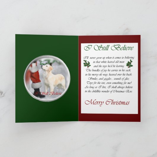 Golden Retriever kerstcadeautjes Feestdagen Kaart (Binnen)