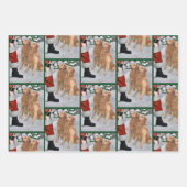 Golden Retriever kerstcadeautjes Inpakpapier Vel (Voorkant)