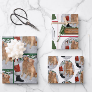Golden Retriever kerstcadeautjes Inpakpapier Vel