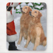 Golden Retriever kerstcadeautjes Muismat (Voorkant)