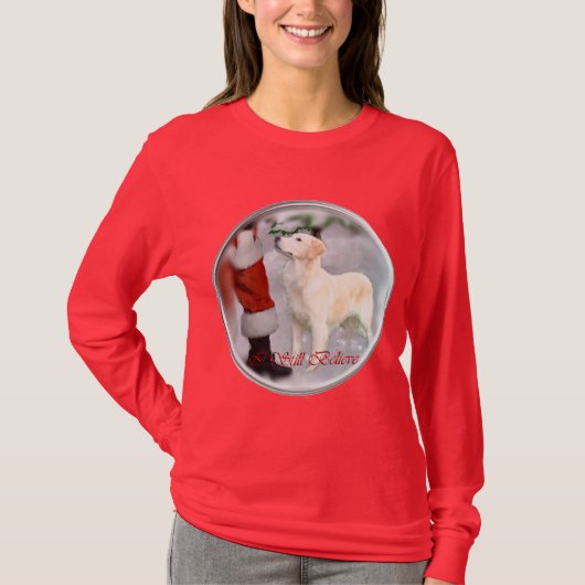 Golden Retriever kerstcadeautjes T-shirt (Voorkant)