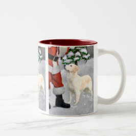 Golden Retriever kerstcadeautjes Tweekleurige Koffiemok