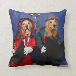 Golden Retriever KerstCarolers Kussen