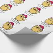 Golden Retriever kerstCartoon Cadeaupapier (Hoek)