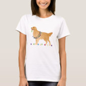 Golden Retriever kerstdesign T-shirt (Voorkant)