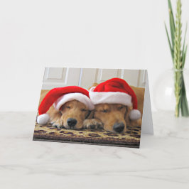 Golden Retriever kerstdromen Feestdagen Kaart