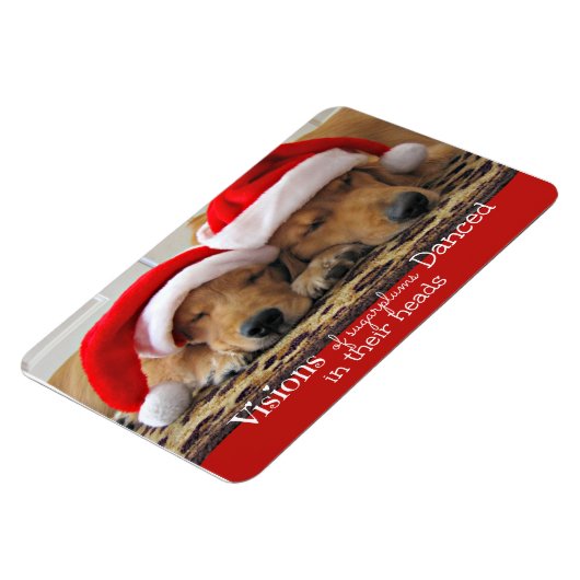 Golden Retriever kerstdromen Magneet (Linkerzijde)