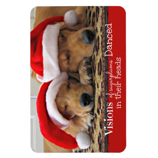 Golden Retriever kerstdromen Magneet (Verticaal)