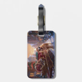 Golden Retriever Kerstfeest Seizoen Bagagelabel (Achterkant verticaal)