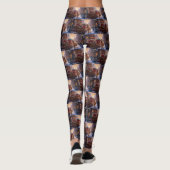 Golden Retriever Kerstfeest Seizoen Leggings (Achterkant)