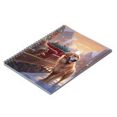 Golden Retriever Kerstfeest Seizoen Notitieboek (Linkerzijde)