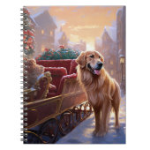 Golden Retriever Kerstfeest Seizoen Notitieboek (Voorkant)