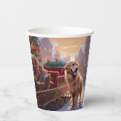 Golden Retriever Kerstfeest Seizoen Papieren Bekers (Voorkant)
