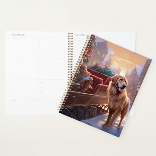 Golden Retriever Kerstfeest Seizoen Planner (Display)
