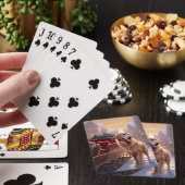 Golden Retriever Kerstfeest Seizoen Pokerkaarten (Insitu)