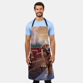 Golden Retriever Kerstfeest Seizoen Schort (Gedragen)