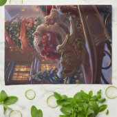 Golden Retriever Kerstfeest Seizoen Theedoek (Gevouwen)