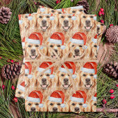 Golden Retriever kerstfeestdag — kerstmanhond Cadeaupapier