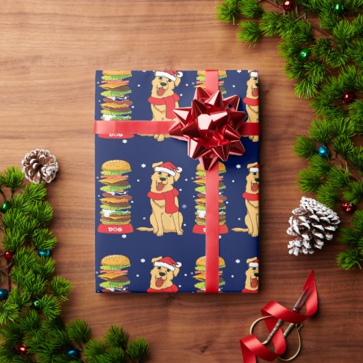Golden Retriever kerstfeestkaart Cadeaupapier (Feestdagen Geschenken)
