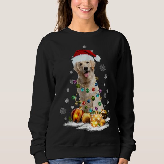 Golden Retriever kersthond Light Ugandees Trui (Voorkant)