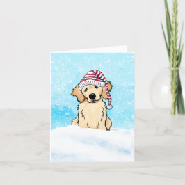Golden Retriever kerstkaart Bedankkaart