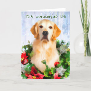 Golden Retriever kerstkaart Feestdagen Kaart