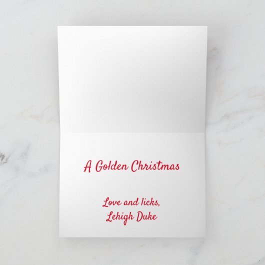 Golden Retriever kerstkaart Feestdagen Kaart (Binnen)