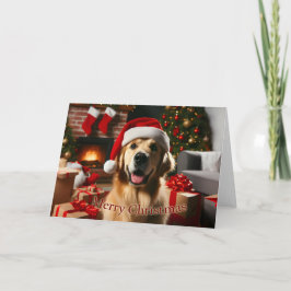Golden Retriever kerstkaart Feestdagen Kaart