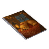 Golden Retriever kerstkaart Notitieboek (Rechterzijde)
