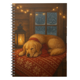 Golden Retriever kerstkaart Notitieboek