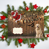 Golden Retriever Kerstkerstkerkerst Feestdagenkaart