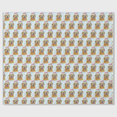 Golden Retriever, kerstkerstkerstkerstman of foto' Cadeaupapier (Vlak)