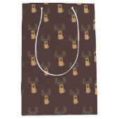 Golden Retriever kerstkerststaartje Antler Gift Ba Medium Cadeauzakje (Voorkant)