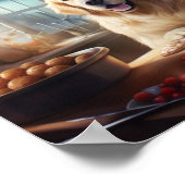 Golden Retriever Kerstkoekjes Feestelijke vakantie Poster (Hoek)